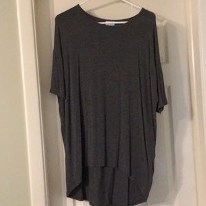 Lularoe charcoal gray Irma top